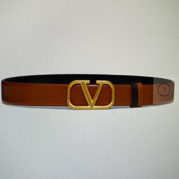 Brand New Reversible Valentino VLogo Signature Glossy Calfskin Belt Size070 - Picture 6 of 6